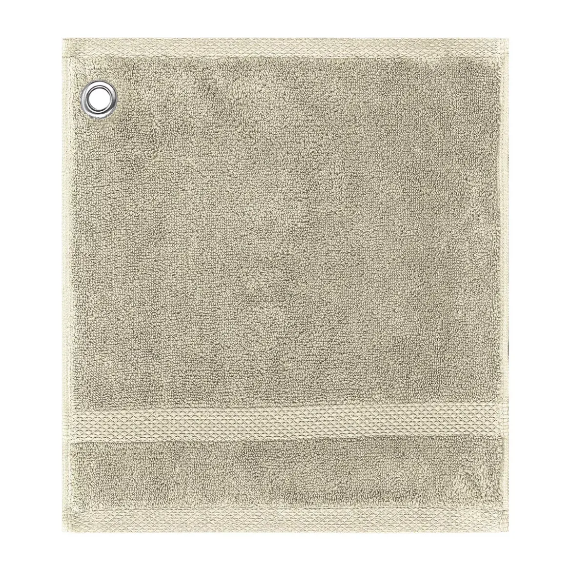 Carre avec oeillet pur coton 550 g/m² uni beige Elea angora