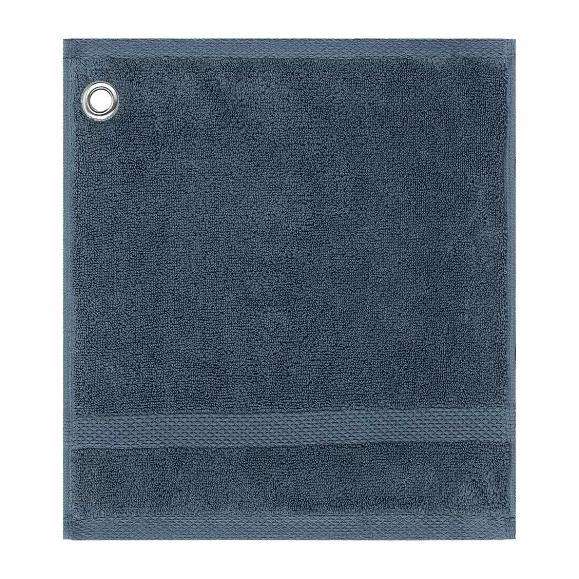 Carre avec oeillet pur coton 550 g/m² uni bleu Elea bleu ardoise