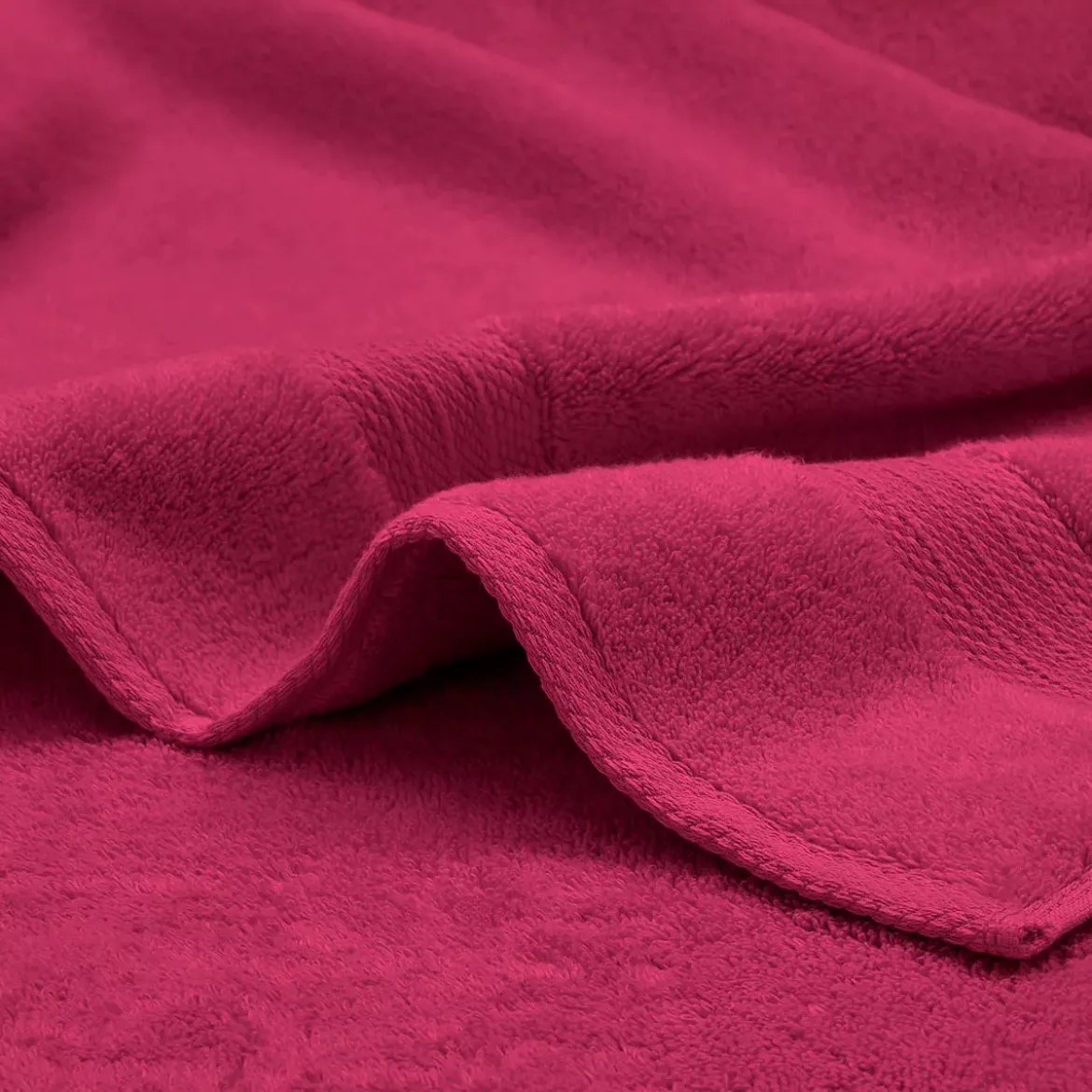 Carre avec oeillet pur coton 550 g/m² uni rose Elea fuchsia