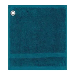 Carre avec oeillet pur coton 550 g/m² uni bleu Elea canard