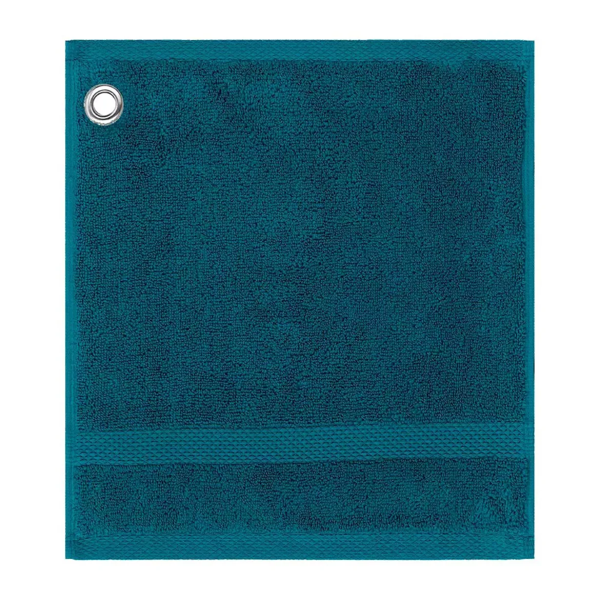Carre avec oeillet pur coton 550 g/m² uni bleu Elea canard