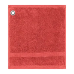 Carre avec oeillet pur coton 550 g/m² uni rose Elea corail