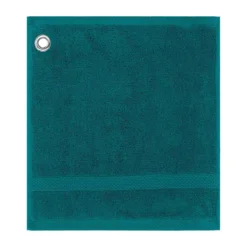 Carre avec oeillet pur coton 550 g/m² uni vert Elea emeraude