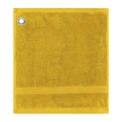 Carre avec oeillet pur coton 550 g/m² uni orange Elea safran