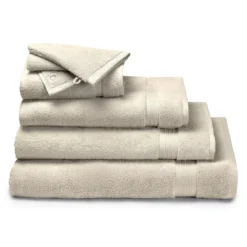 Carre avec oeillet pur coton 550 g/m² uni ivoire Elea ivoire