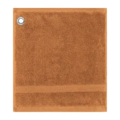 Carre avec oeillet pur coton 550 g/m² uni orange Elea rouille
