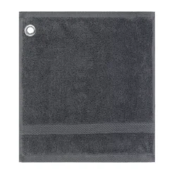 Carre avec oeillet pur coton 550 g/m² uni anthracite Elea carbone