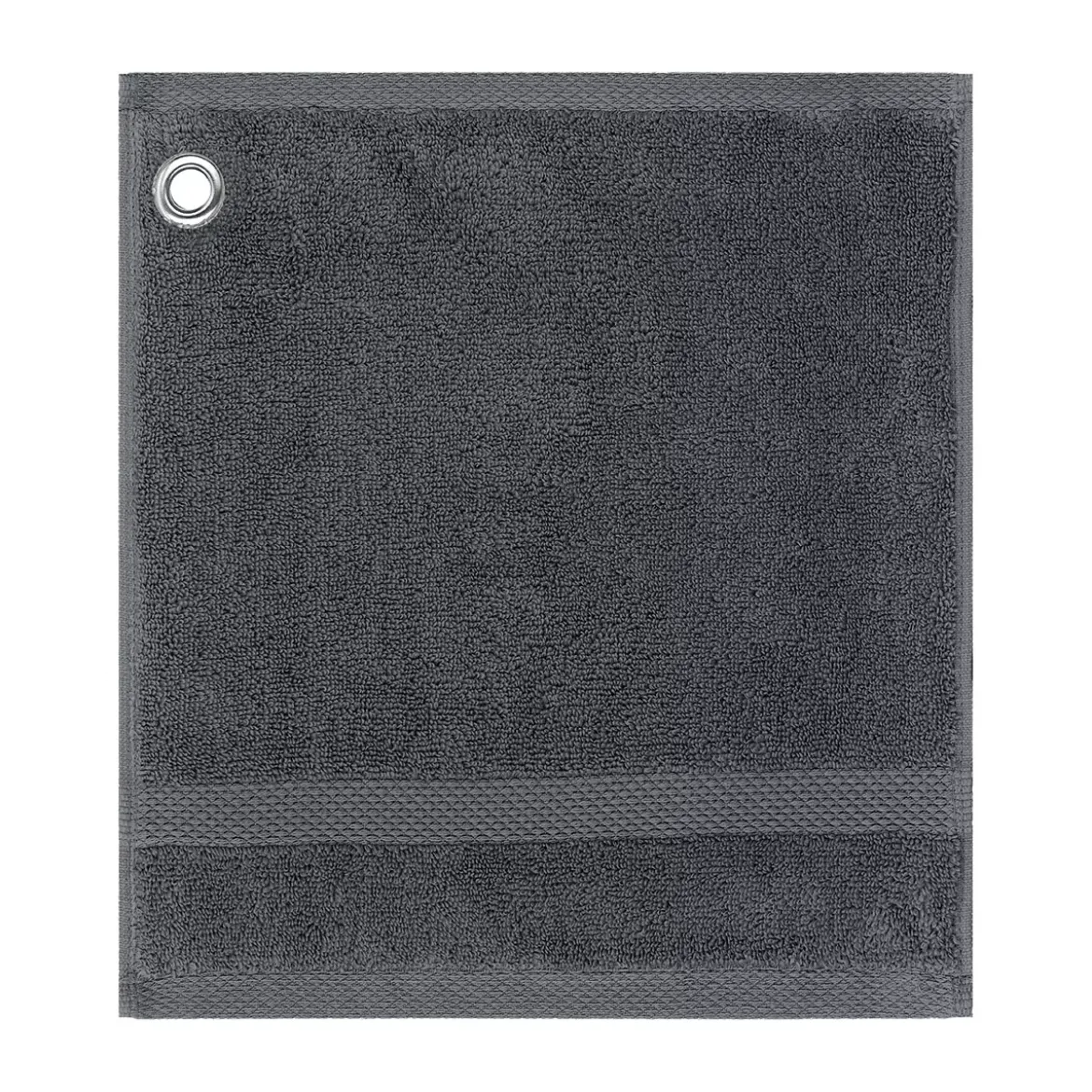 Carre avec oeillet pur coton 550 g/m² uni anthracite Elea carbone