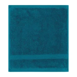 Carre pur coton 550 g/m² uni bleu Elea canard