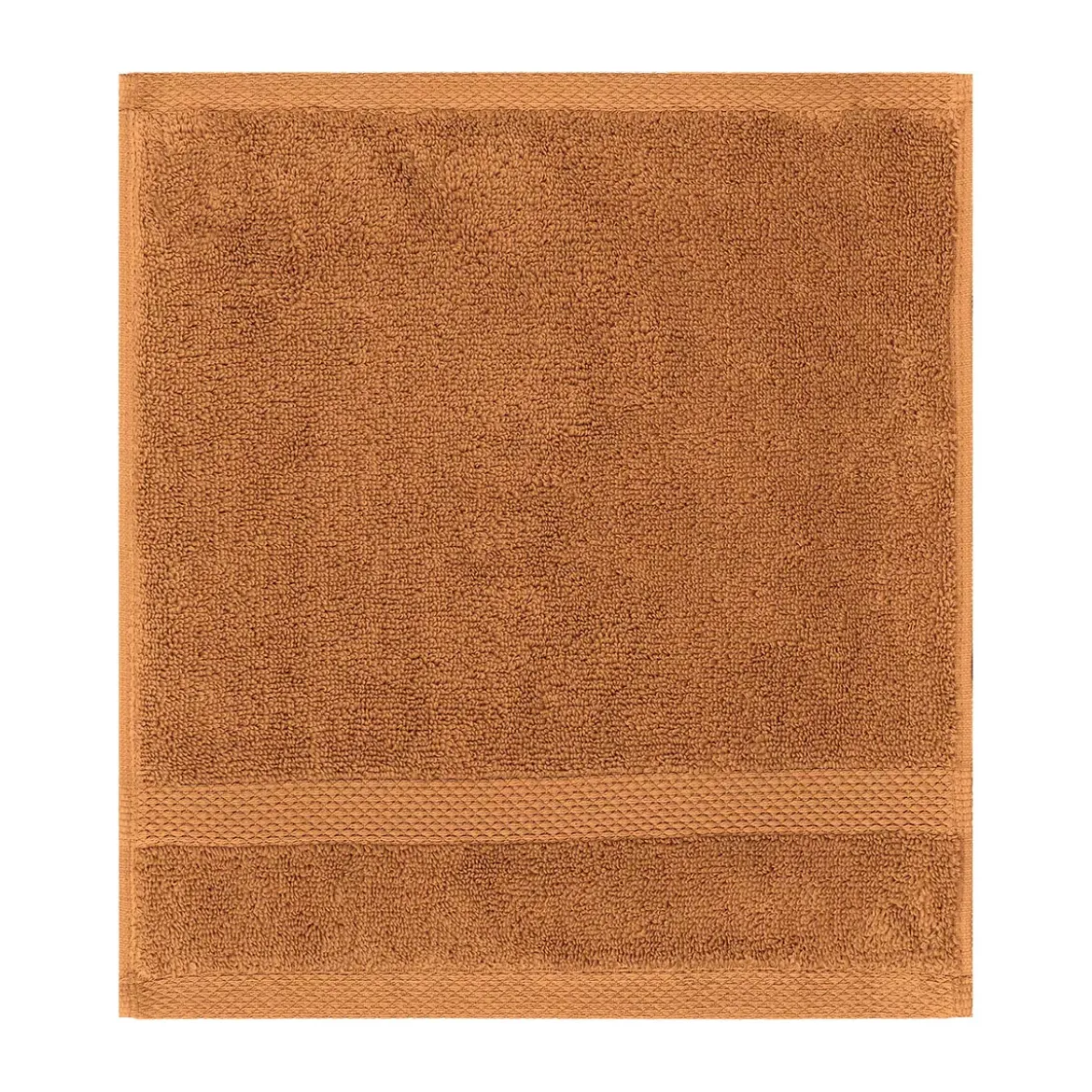 Carre pur coton 550 g/m² uni orange Elea rouille
