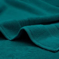 Carre pur coton 550 g/m² uni vert Elea emeraude