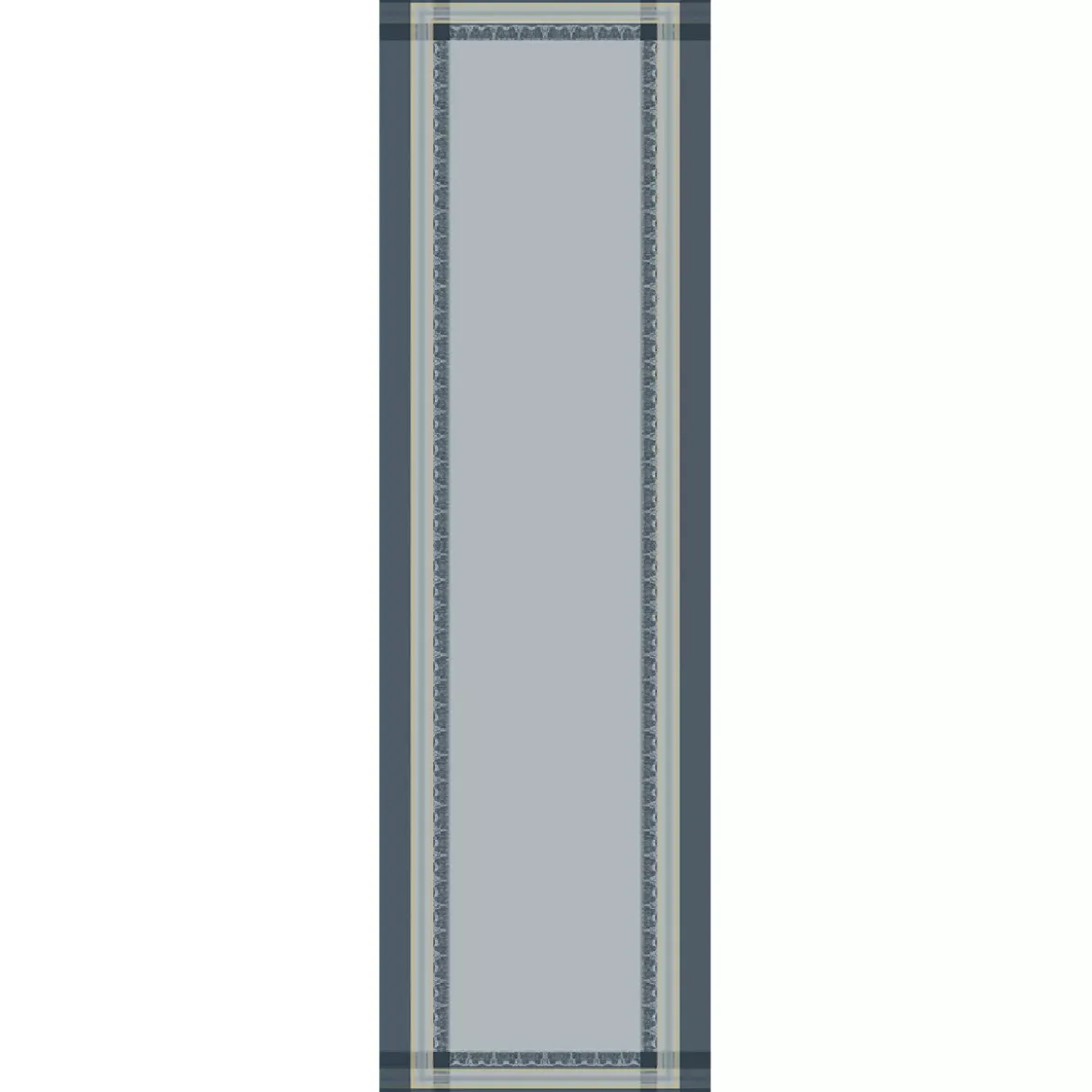 Chemin de table coton mélangé antitache motif jacquard gris anthracite Galerie des glaces argent