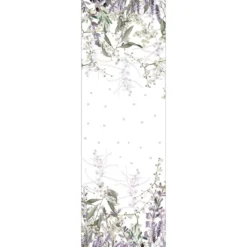 Chemin de table lin & coton lavé 150 g/m² imprimé violet Parfum de lavande mauve