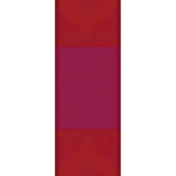 Chemin de table pur coton antitache motif jacquard rouge Cassidy berry