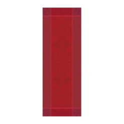 Chemin de table pur coton antitache motif jacquard bordeaux Cassandre grenat