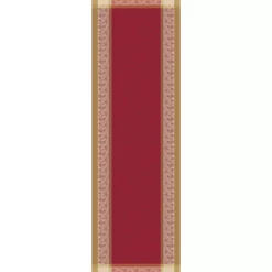 Chemin de table pur coton antitache motif jacquard rouge Alexandria rubis