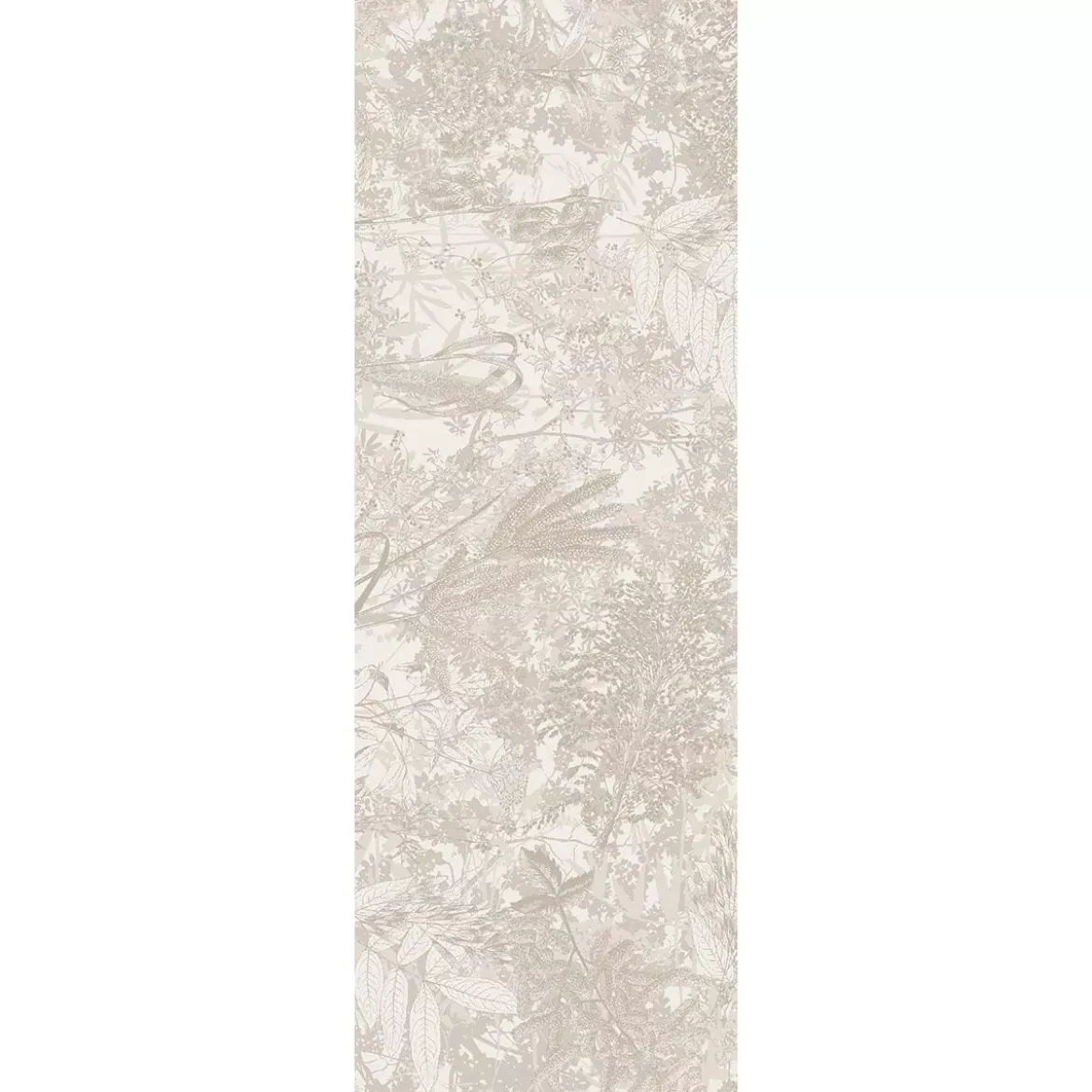 Chemin de table pur coton 220 g/m² motif jacquard beige Mille esprit jardins chanvre