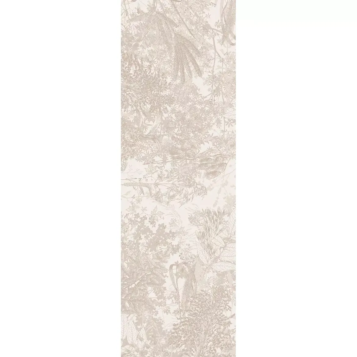 Chemin de table pur coton 220 g/m² motif jacquard beige Mille esprit jardins chanvre
