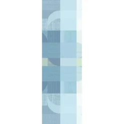 Chemin de table pur coton 220 g/m² motif jacquard bleu vert Mille textures bleu