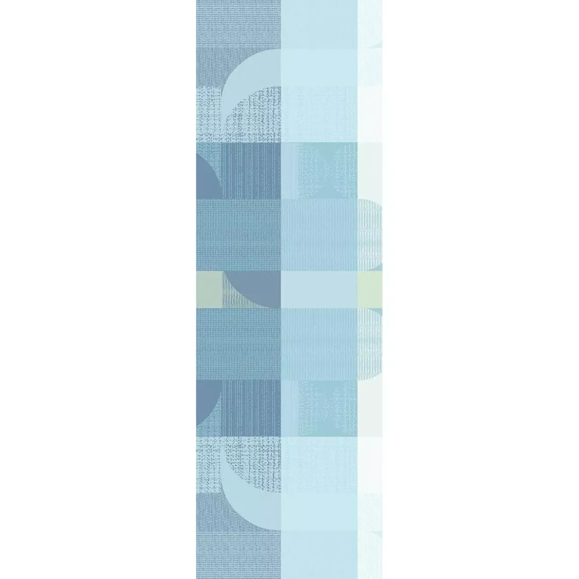 Chemin de table pur coton 220 g/m² motif jacquard bleu vert Mille textures bleu