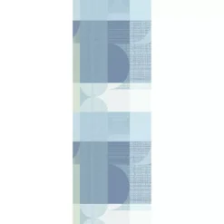 Chemin de table pur coton 220 g/m² motif jacquard bleu vert Mille textures bleu