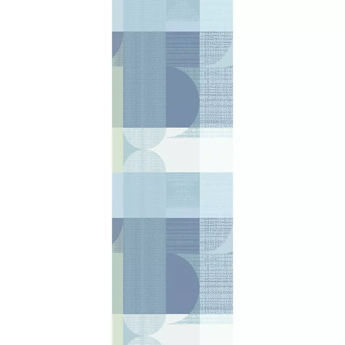 Chemin de table pur coton 220 g/m² motif jacquard bleu vert Mille textures bleu