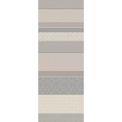Chemin de table pur coton motif jacquard beige Mille bastides naturel