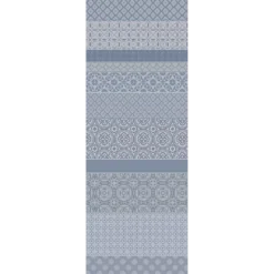 Chemin de table pur coton motif jacquard gris Mille bastides charbon