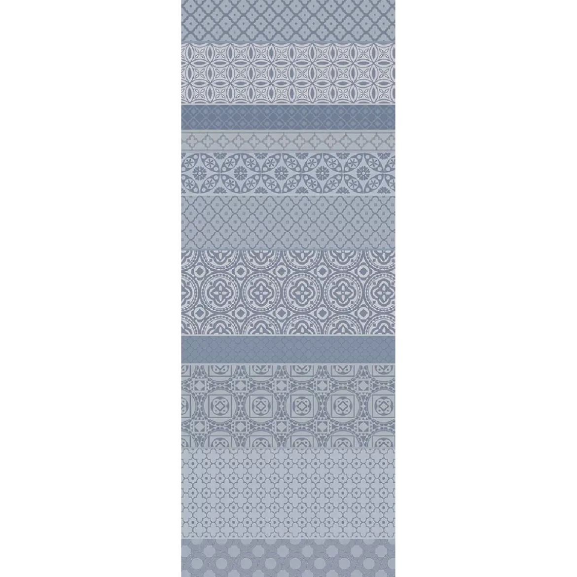 Chemin de table pur coton motif jacquard gris Mille bastides charbon