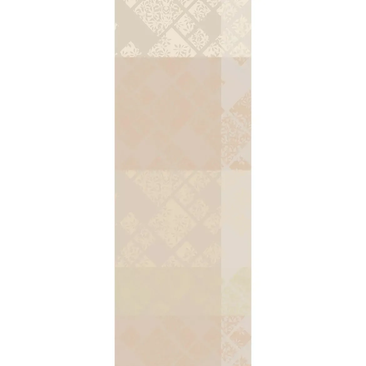 Chemin de table pur coton motif jacquard beige Mille pistils naturel