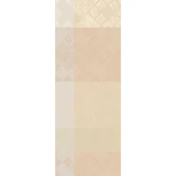 Chemin de table pur coton motif jacquard beige Mille pistils naturel