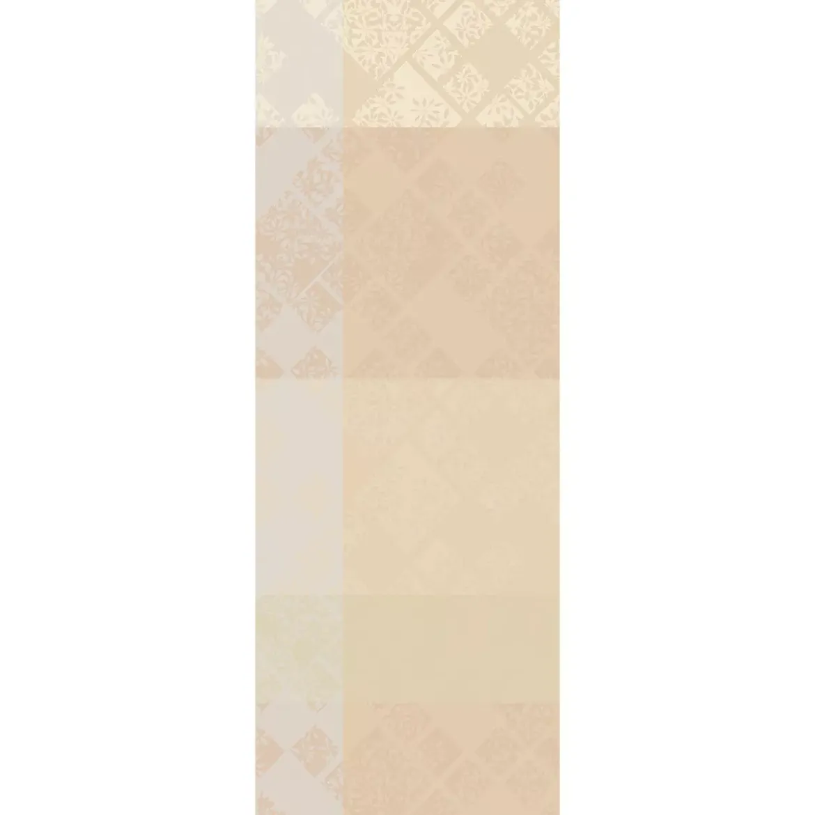 Chemin de table pur coton motif jacquard beige Mille pistils naturel