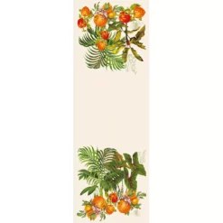Chemin de table pur lin lavé 190 g/m² imprimé multicolore Vintage garden natural