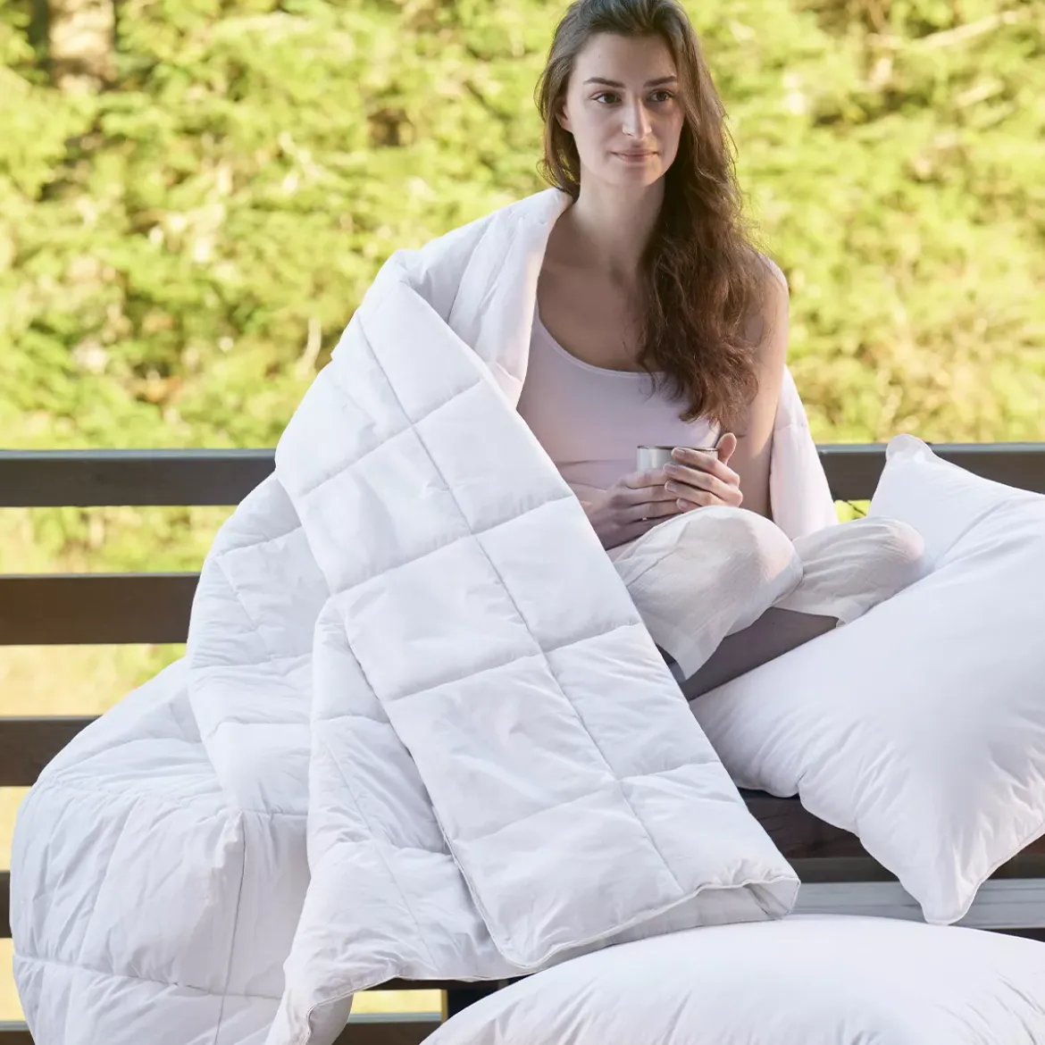 Couette fibres synthétiques 250 g/m² temperee Bien etre modulable temperee