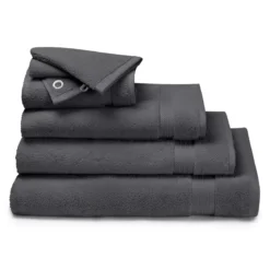 Drap de bain pur coton 550 g/m² uni anthracite Elea carbone