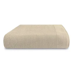 Drap de bain pur coton 575 g/m² uni beige Vitae stone