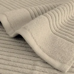Drap de bain pur coton 575 g/m² uni beige Vitae stone