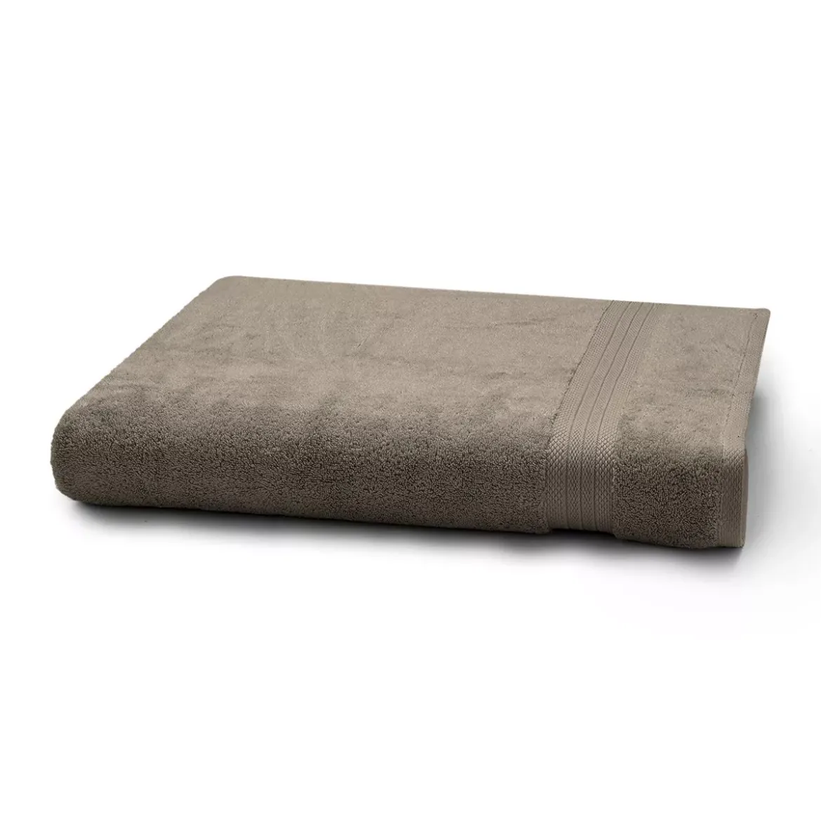 Drap de bain pur coton 550 g/m² uni beige Elea chataignes
