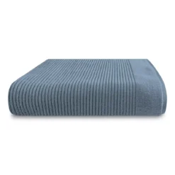 Drap de bain pur coton 575 g/m² uni bleu Vitae givre
