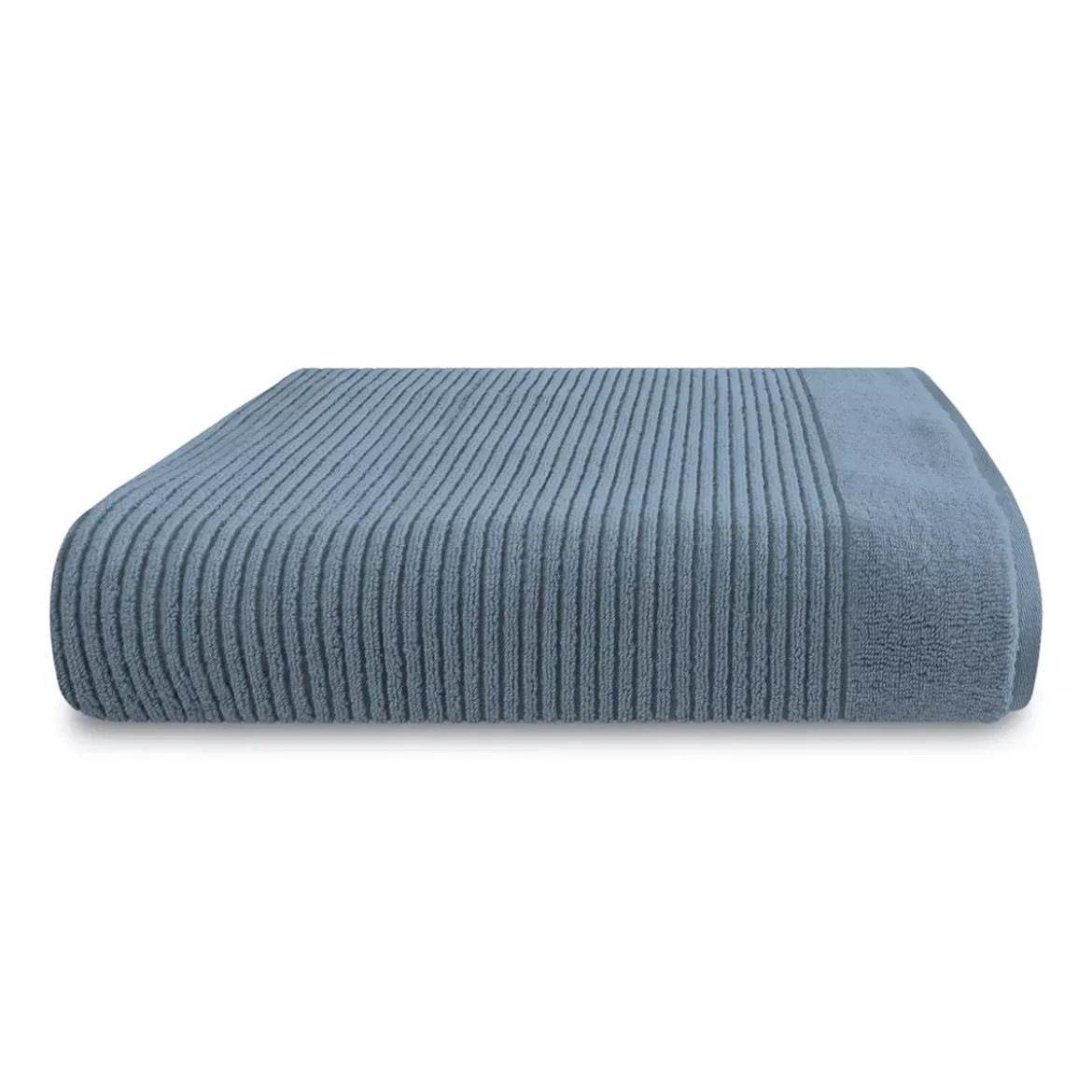 Drap de bain pur coton 575 g/m² uni bleu Vitae givre