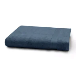 Drap de bain pur coton 550 g/m² uni bleu Elea bleu ardoise