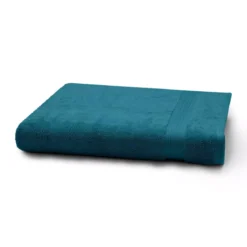 Drap de bain pur coton 550 g/m² uni bleu Elea canard