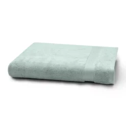 Drap de bain pur coton 550 g/m² uni bleu Elea glacier
