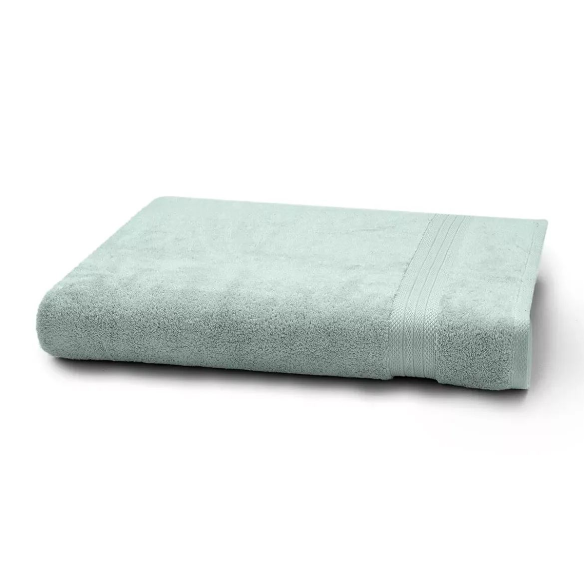 Drap de bain pur coton 550 g/m² uni bleu Elea glacier