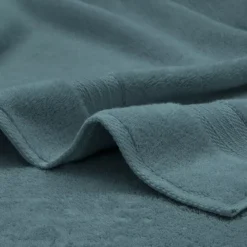 Drap de bain pur coton 550 g/m² uni bleu Elea petrole