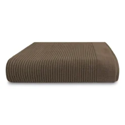 Drap de bain pur coton 575 g/m² uni brun marron Vitae chocolat