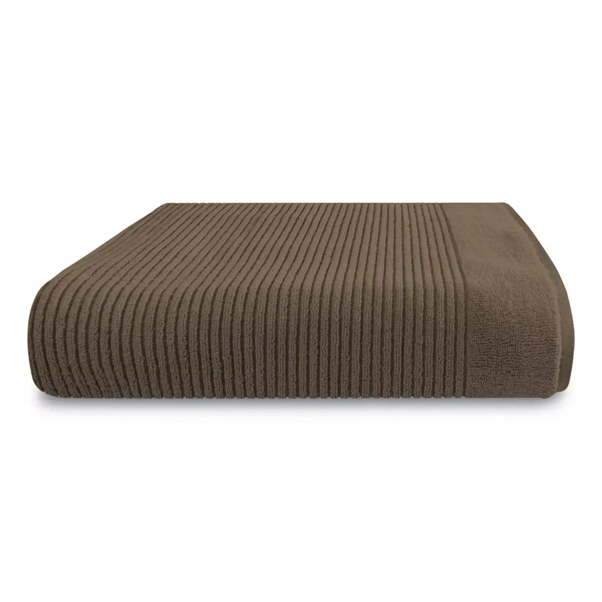 Drap de bain pur coton 575 g/m² uni brun marron Vitae chocolat