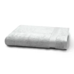Drap de bain pur coton 550 g/m² uni gris Elea nuage