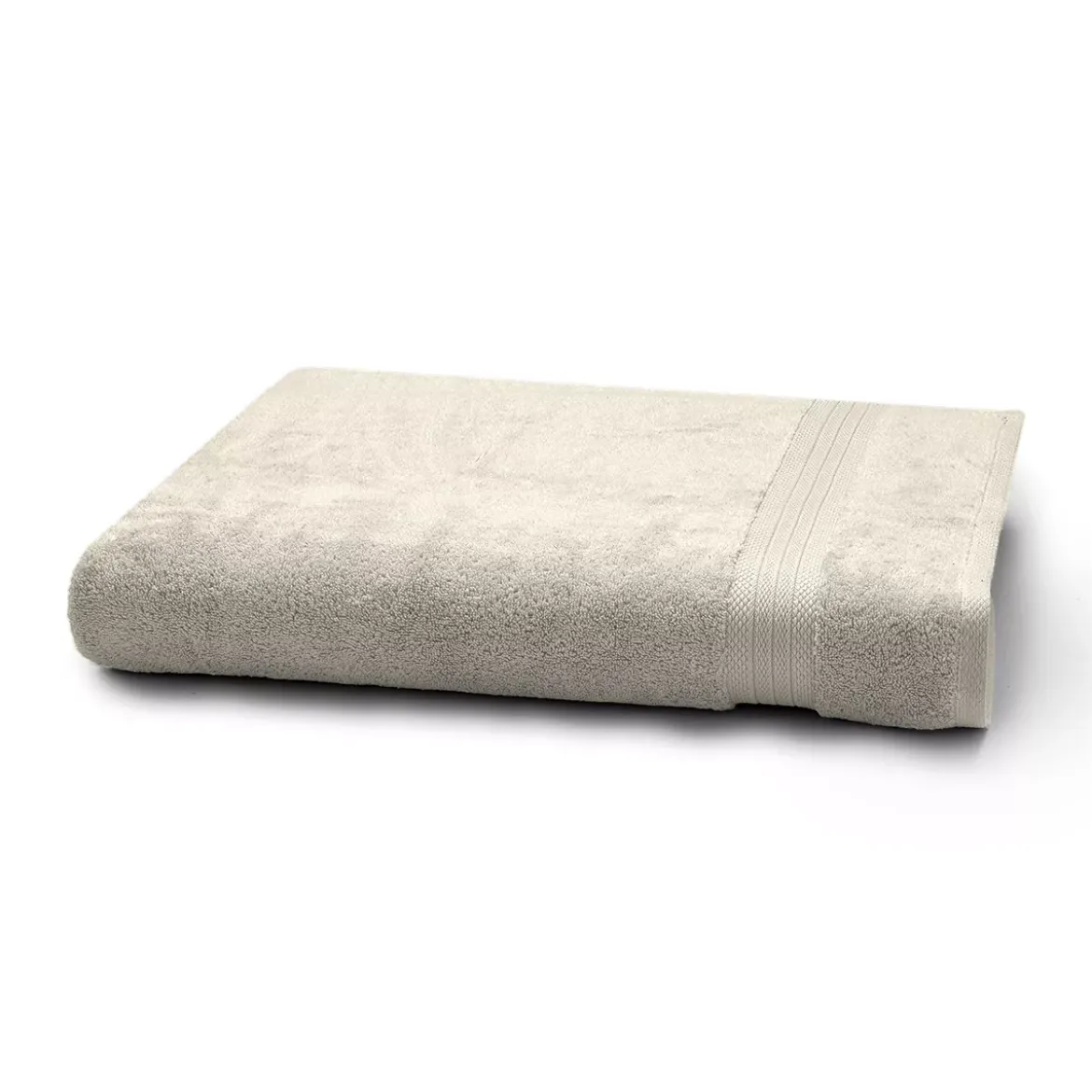 Drap de bain pur coton 550 g/m² uni ivoire Elea ivoire
