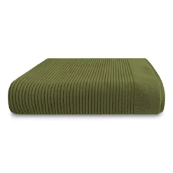 Drap de bain pur coton 575 g/m² uni vert Vitae mousse